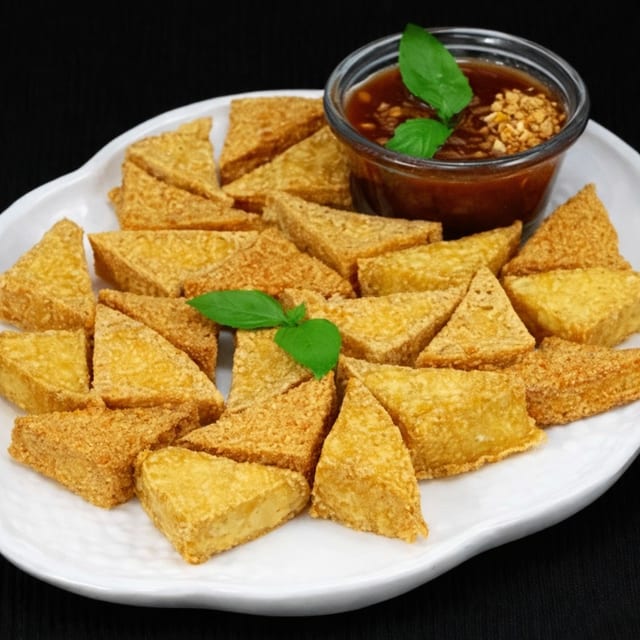 Fried Tofu with Dipping Sauce.