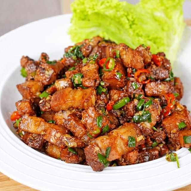 Spicy Pork Belly with Rice.