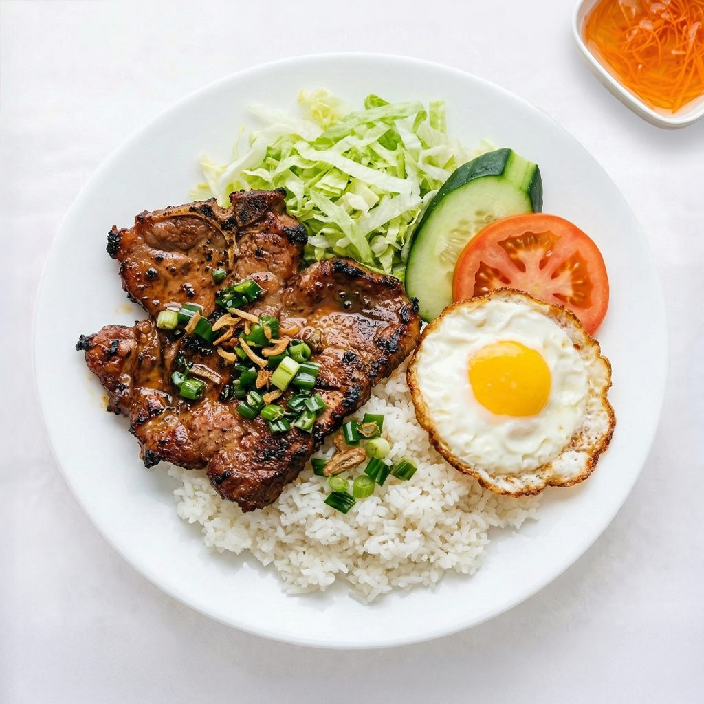Marinated Pork Belly with Rice.