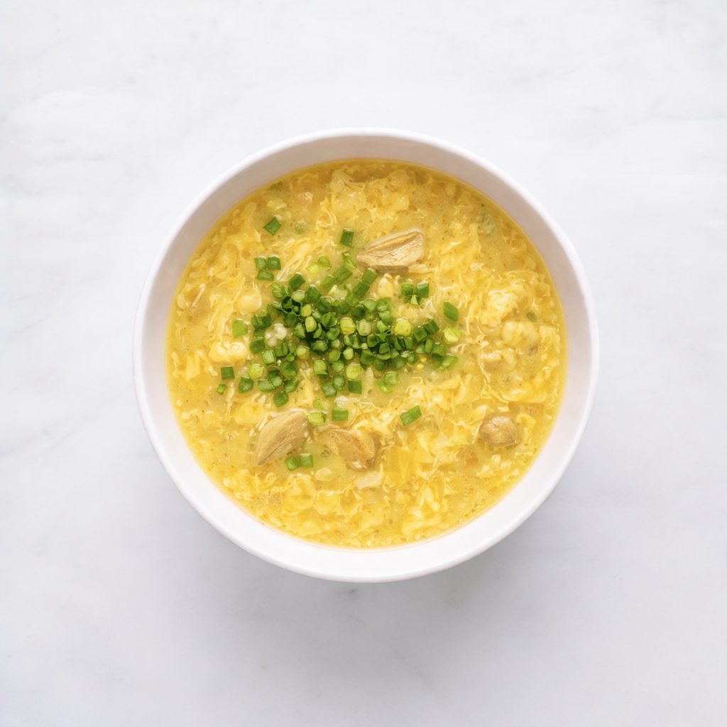 Egg Drop Soup with Chicken.