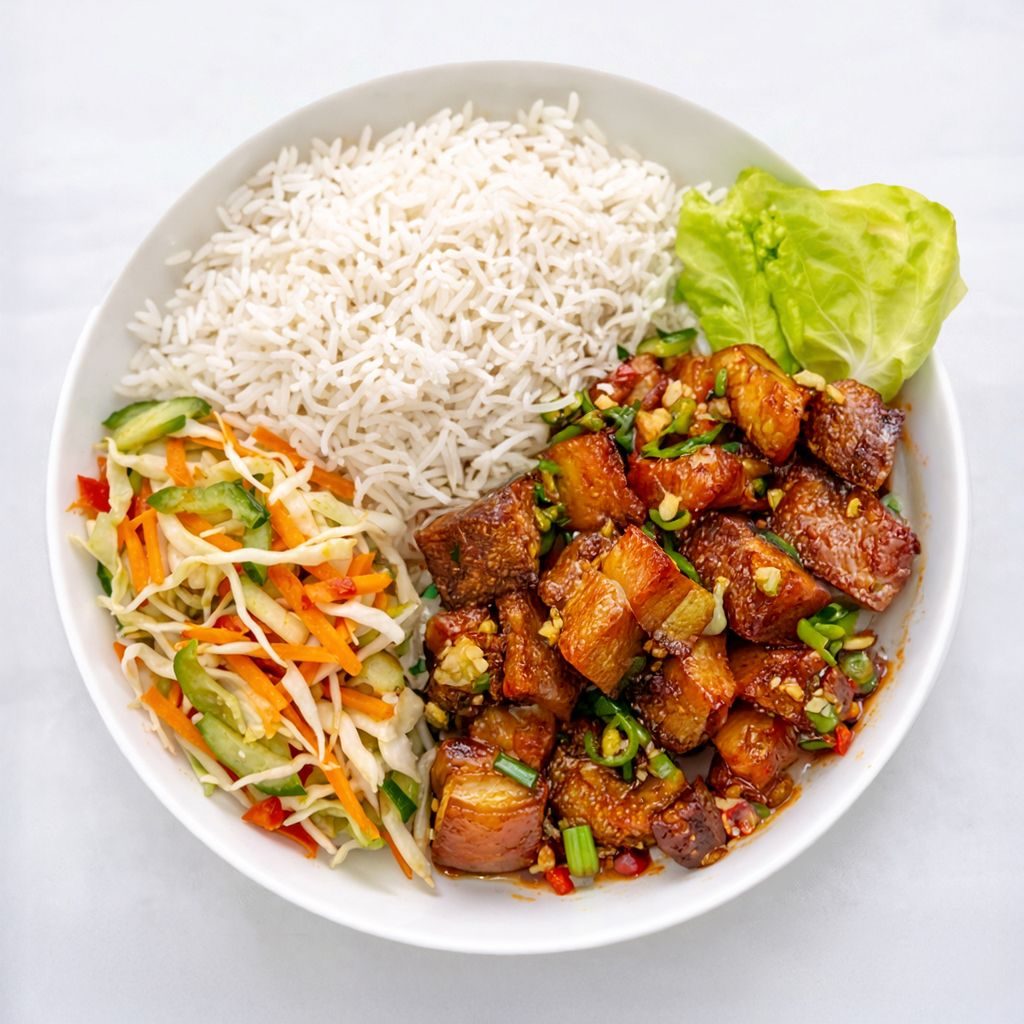 Spicy Pork Belly with Rice.